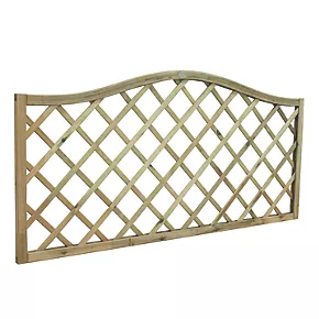Forest Hamburg Lattice Curved Top Garden Screens 6 x 3' 4 Pack - Image 2