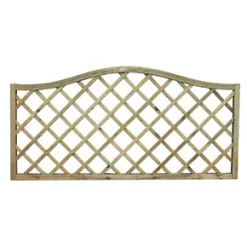 Forest Hamburg Lattice Curved Top Garden Screens 6 x 3' 4 Pack