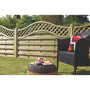 Forest Prague Lattice Curved Top Fence Panels 6 x 4' Pack of 3 - Image 4