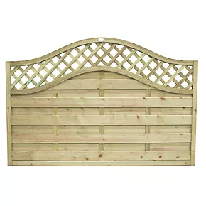 Forest Prague Lattice Curved Top Fence Panels 6 x 4' Pack of 3