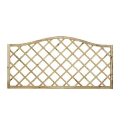 Forest Hamburg Lattice Curved Top Garden Screens 6 x 3' 10 Pack