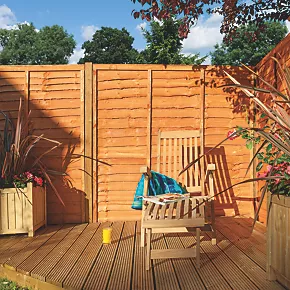 Rowlinson Traditional Lap Lap Fence Panels 1.8 x 0.9m Pack of 3