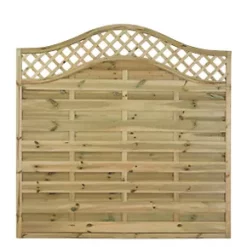 Forest Prague Lattice Curved Top Fence Panels 6 x 6' Pack of 8