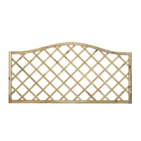 Forest Hamburg Lattice Curved Top Garden Screens 6 x 3' 5 Pack