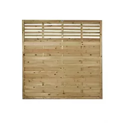 Forest Kyoto Slatted Top Fence Panels 6 x 6' Pack of 6