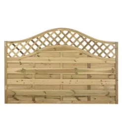 Forest Prague Lattice Curved Top Fence Panels 6 x 4' Pack of 9
