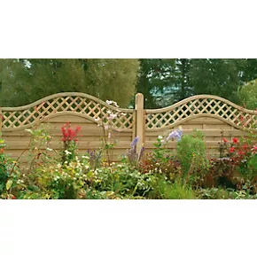 Forest Prague Lattice Curved Top Fence Panels 6 x 4' Pack of 7 - Image 2