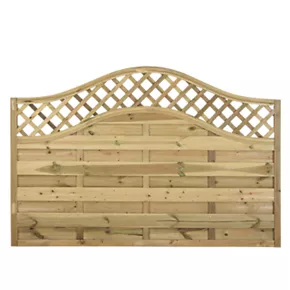 Forest Prague Lattice Curved Top Fence Panels 6 x 4' Pack of 7