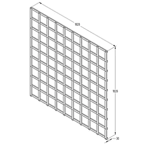 Forest Softwood Square Trellis 6 x 6' 5 Pack - Image 3