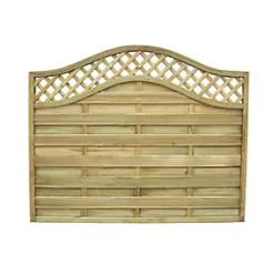 Forest Prague Lattice Curved Top Fence Panels 6 x 5' Pack of 5