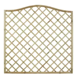 Forest Hamburg Lattice Curved Top Garden Screens 6 x 6' 5 Pack