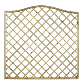 Forest Hamburg Lattice Curved Top Garden Screens 6 x 6' 7 Pack