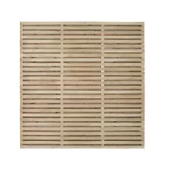 Forest Double-Slatted Fence Panels 6 x 6' Pack of 3