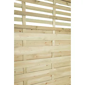 Forest Kyoto Slatted Top Fence Panels 6 x 6' Pack of 3 - Image 2