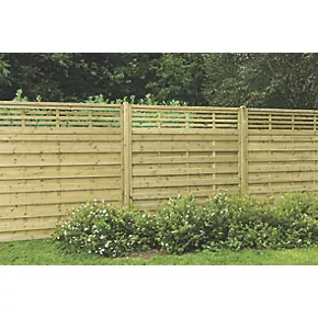 Forest Kyoto Slatted Top Fence Panels 6 x 6' Pack of 3 - Image 3