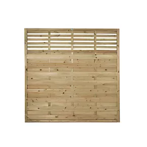 Forest Kyoto Slatted Top Fence Panels 6 x 6' Pack of 3