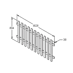 Forest Pale Picket Fence Panels 6 x 3' Pack of 6 - Image 2