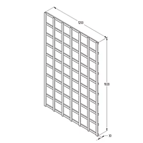 Forest Softwood Rectangular Trellis 4 x 6' 4 Pack - Image 3