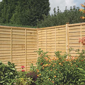 Rowlinson Vertical Board Feather Edge Fence Panels 1.8 x 1.8m Pack of 3