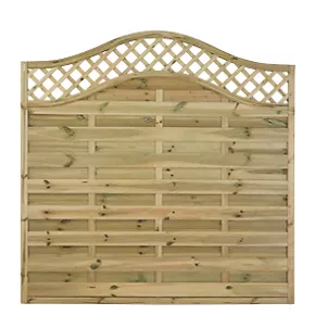 Forest Prague Lattice Curved Top Fence Panels 6 x 6' Pack of 9