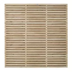 Forest VENHHM6PK4HD Double-Slatted Fence Panels 6 x 6' Pack of 4