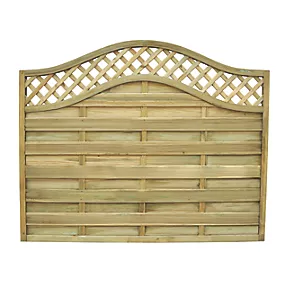 Forest Prague Lattice Curved Top Fence Panels 6 x 5' Pack of 9