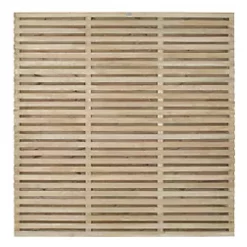 Forest VENHHM6PK5HD Double-Slatted Fence Panels 6 x 6' Pack of 5